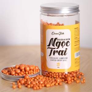 Venta al por mayor de chocolate compuesto para decoración de pasteles, OEM/ODM, HALAL, perlas de chocolate doradas crujientes, cacao, precio de oferta. - Product Image 3