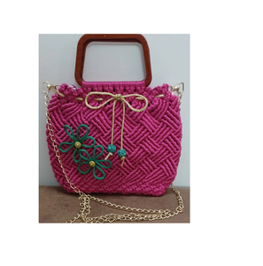 Bolso de Mano de Macramé a la Moda, Bolso de Hombro para Mujer, Informal, Plegable, de Viaje, Colorido, al Precio Más Bajo - Product Image 3