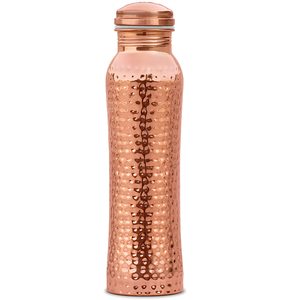 Bouteille d'eau classique en cuivre naturel antique, certifiée ayurvédique, vaisselle métallique portable pour les voyages en plein air, au prix de gros - Product Image 4