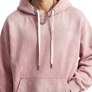Ensemble de survêtement épais 420 g/m² en molleton 100 % coton, effet délavé, pour femmes et hommes, avec logo personnalisé, pantalon de survêtement et sweats à capuche unisexes - Product Image 3