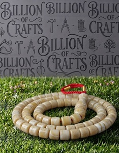 Rosario islámico Tasbih de resina de tono natural con 99 cuentas, Mala de oración con cordón, accesorios de joyería para manualidades. - Product Image 4