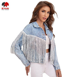 Ryan Pro Gear <b>Customized</b> <b>Denim</b> <b>Jacket</b> For Women Breathable and Comfortable Fabric with <b>Customized</b> Logo OEM Design - Product Image 4