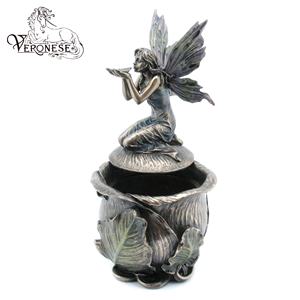 VERONESE DESIGN Art Nouveau Lujo Resina pintada a mano Caja de joyería Europea Hada Arrodillada ARTESANÍA DE DECORACIÓN DEL HOGAR - Product Image 2