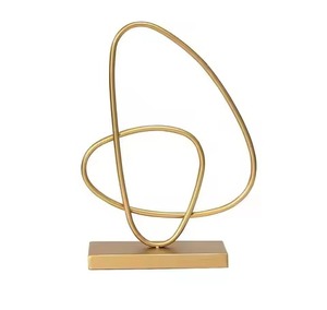 Stylish Metal Sculpture Abstract Figurine Decorative Showpiece Home Office <b>Table</b> Decor Elegant Interior <b>Decoration</b> - Product Image 4