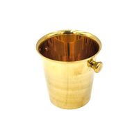 Seau à glace de luxe en laiton massif fait main de 5,5 pouces pour garder vos bières, soju et autres boissons parfaitement fraîches. Élégant et durable, tout type
