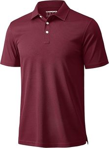 Polo de Manga Corta Color Granate para Hombre, de Secado Rápido, Tejido de Punto, Estilo Golf, Corte Regular - Product Image 2