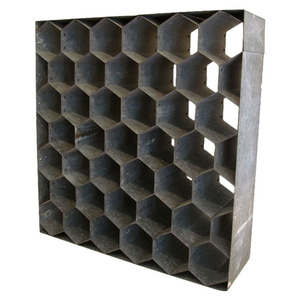 Galvanized Metal Honeycomb <b>Wine</b> <b>Rack</b> Antique Steel Beehive <b>Wine</b> Bottle Holder Modern Farmhouse Decor Storage Display Best Price - Product Image 1