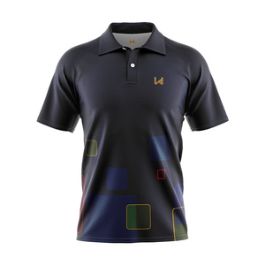 Polo à manches courtes pour homme, imprimé sur mesure, décontracté, de luxe, anti-plis, en tissu maille mélange coton/polyester - Product Image 1
