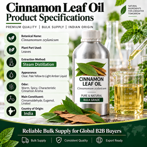 Proveedor a Granel de Aceite de Hoja de Canela Natural, Fabricante Mayorista, Exportador y Distribuidor Global de Canela Aromática Esencial - Product Image 2