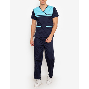 High Quality Custom Logo DANZILO INTERNATIONAL Men's <b>Scrub</b> Suits Sets Solid Color Canvas Quick Dry Breathable <b>Plus</b> <b>Size</b> Hospital - Product Image 1