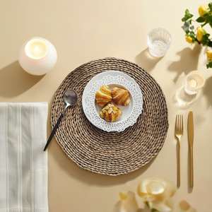 Customizable Eco-Friendly <b>Round</b> Seagrass Handicraft <b>Placemat</b> & Cup Coaster for Dining & Wedding Events Handmade in Vietnam - Product Image 4