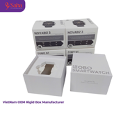 Fabricante de Cajas Rígidas Personalizadas OEM de Vietnam, Caja de Regalo de Papel Kraft Biodegradable y Reciclable para Relojes Inteligentes y Productos Electrónicos de Lujo