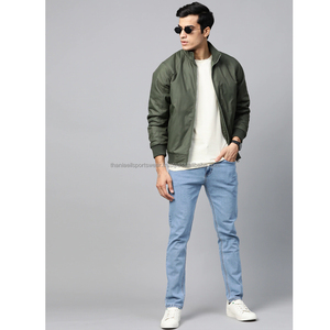 Fabricant Offre Spéciale Outwear Décontracté Vert Armée Automne Zip Personnalisé Hommes Bomber Veste - Product Image 4