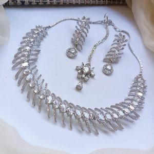 Fashion Artificial Jewellery Gold Plated Stainless Steel Luxury Small Pearl <b>Beaded</b> Necklace and Earring Jewelry <b>Sets</b> for Women - Product Image 5