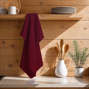 Serviette de cuisine gaufrée au design élégant, super absorbante, en coton uni, par un fabricant professionnel, en promotion - Product Image 1