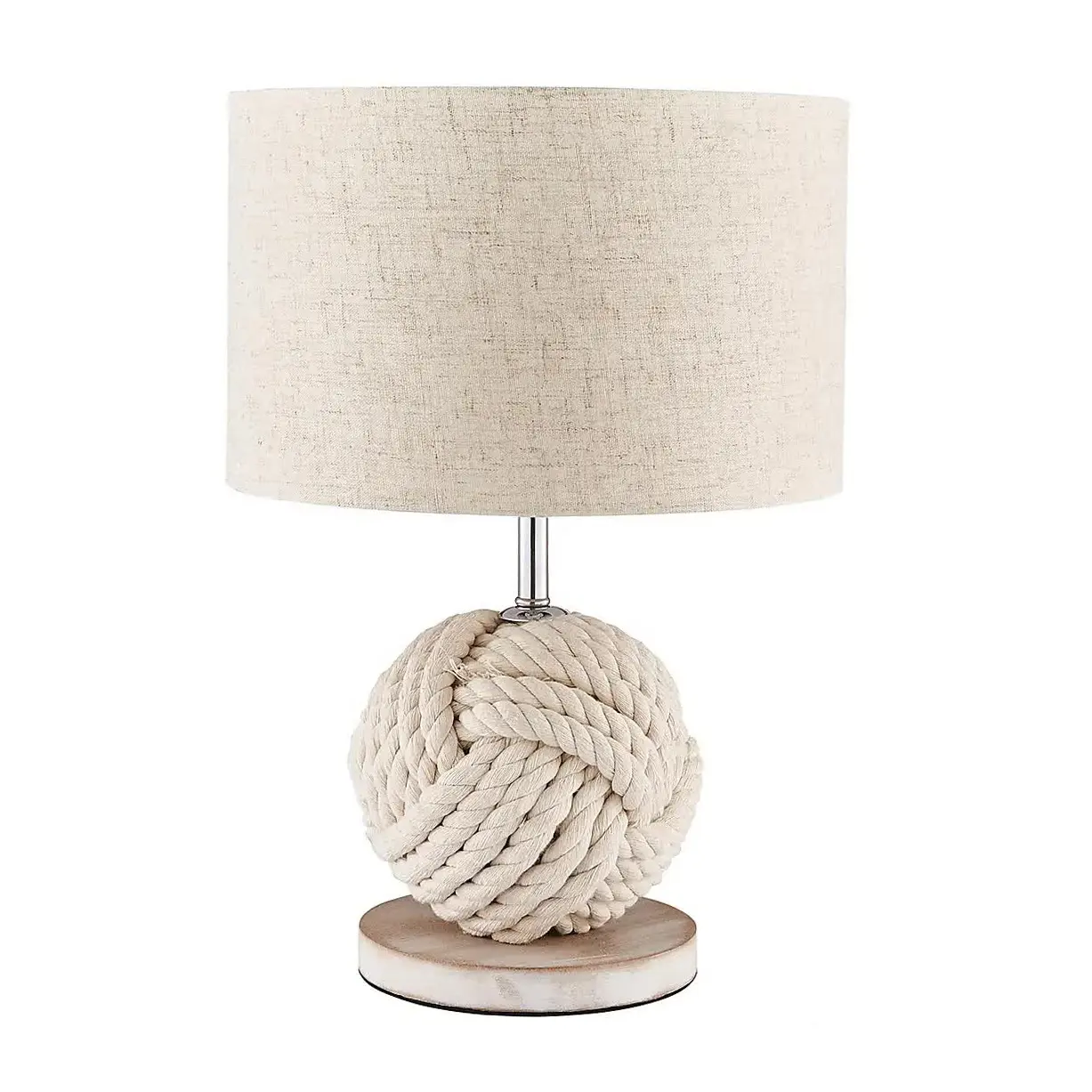 Rope Design Table Lamp for Bedside Bedroom Decorations Premium Quality Natural Rope Base Table Lamp for Hotels and Restaurants