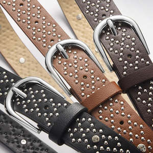 Cinturón de Cuero Genuino de Vaca para Hombre, Clásico, Casual, de Primera Calidad, Longitud Ajustable, Hebilla de Acero, Ecológico, Resistente y Duradero - Product Image 2