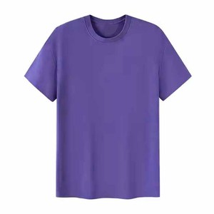 Camisetas de algodón de manga corta para hombre y mujer, cuello redondo, color liso, estilo sencillo, para verano, al por mayor - Product Image 3