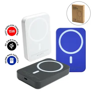 Batería Externa Magnética de 10,000 mAh para Magsafe con Carga Inalámbrica Rápida de 15W, Interfaz de Entrada Tipo-C, Batería de Litio-Polímero de Plástico - Product Image 1