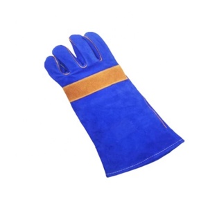 Wholesale <b>Cow</b> Split Leather Welding Gloves Fire Place Safety Industrial Construction Men Leather Work Gloves - Product Image 2
