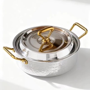 Ollas de Acero Inoxidable de Primera Calidad, Hechas a Mano, para Cocina y Mesa, Cazuelas de Lujo, Recipientes Metálicos para Almacenamiento de Alimentos - Product Image 2