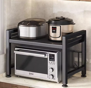 Vietnam Multifunctional Space-Saving Kitchen Organizer Retractable Microwave Oven Shelf Rice Cooker Storage <b>Rack</b> Durable Counter - Product Image 2