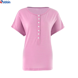 T-shirt polo pour femme avec logo personnalisé, respirant, 100% coton, chemises oversize pour femmes, boutons, manches courtes, chemises élégantes pour femmes - Product Image 5