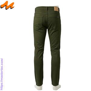 MASTER TEXTILE <b>Men's</b> Straight Fit Casual Pants Solid Color Mid Waist Woven Twill Breathable Button Closure Rivets - Product Image 3