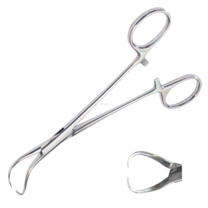 คีมหนีบยึดจานคีมครึ่งวงแหวนพร้อมเครื่องมือผ่าตัดเกี่ยวกับศัลยกรรมกระดูกทำจากสเตนเลสสตีล - Product Image 4