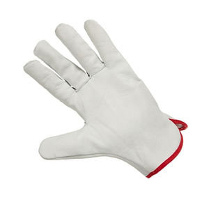 Gants d'assemblage en cuir blancs respirants à doigts complets avec paume renforcée, service OEM - Product Image 3
