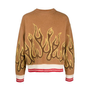 Custom Knit Sweater Men Long Sleeve Jacquard <b>Pullover</b> <b>Jumper</b> Men Knitwear Crew Neck Wool Knitted Sweater Man - Product Image 6