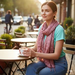 Écharpe longue unie en soie tissée à la main Royaa India Premium pour femme - Luxueuse, légère, respirante, durable, multifonctionnelle et tendance - Product Image 4