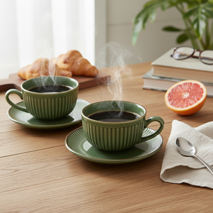 Juego de 2 Tazas de Té de Porcelana Fina, Nuevas y Confortables, Taza de Té de Porcelana Fina de Primera Calidad - Product Image 4