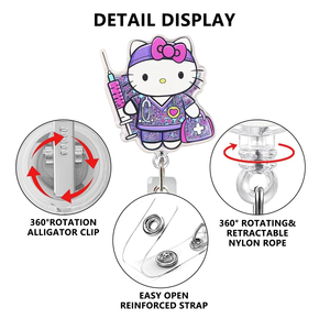 Portacredencial <span class=keywords><strong>de</strong></span> Acrílico Personalizado para Técnicos <span class=keywords><strong>de</strong></span> <span class=keywords><strong>Farmacia</strong></span> Médica, con Parte Trasera Plana para Portacredenciales, Brillante, Retráctil, Accesorios para Enfermeras, Dije DIY - Product Image 5