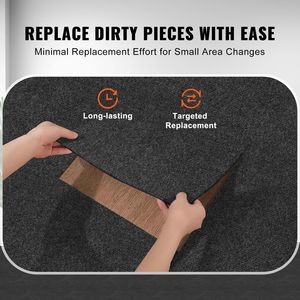 Piastrelle per Pavimenti in Moquette Autoadesive 12' X 12' Morbide e Imbottite Facile Installazione Fai-da-Te - Design Peel and Stick per Auto - Product Image 6