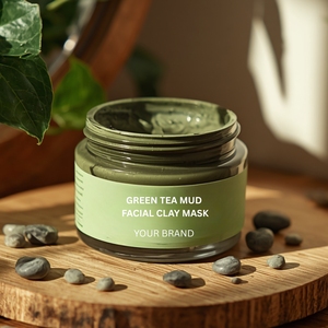 Mascarilla Facial de Arcilla de Té Verde, Limpieza Profunda, Minimiza los Poros, Crema Eliminadora de Puntos Negros, Sin Perfume ni Parabenos, para Adultos - Product Image 3