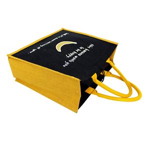 Sac fourre-tout en toile de jute imprimé en couleurs, économique, naturel, recyclable, pliable, avec poignées en corde, produit du fabricant - Product Image 4