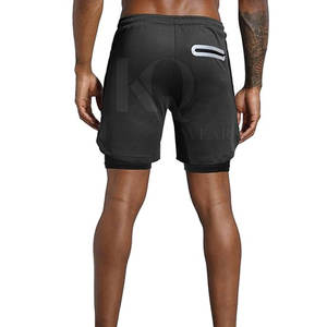 Pantalones Cortos Deportivos Personalizados con Logotipo para Hombre, de Secado Rápido, de Poliéster, para Entrenamiento, Running, con Cintura Ajustable con Cordón - Product Image 4