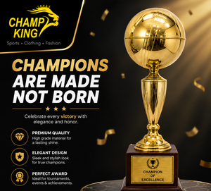 CHAMP KING Gold Sports <b>Trophy</b> <b>Cup</b> Champion Of Excellence Award Durable Premium Quality Metal <b>Trophy</b> - Product Image 1