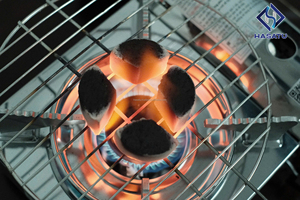 Charbon de chicha naturel, briquettes de noix de coco à trois coupes, avec taille personnalisée et emballage de vente au détail - Product Image 1