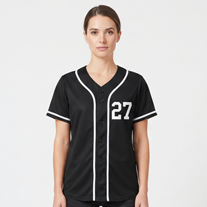 Camiseta Deportiva con Estampado de Béisbol para Mujer, Camisetas de Béisbol con Botones para Mujer, Camiseta de Equipo de Béisbol para Mujer al por Mayor - Product Image 6