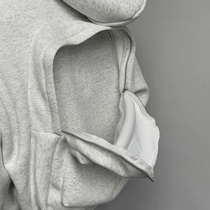 Custom Zipper <b>Backpack</b> <b>Children</b> Kids Hoodie Jacket 100% Cotton Plain Streetwear Women Loose Heavyweight Oversized Hoddies Mens - Product Image 2