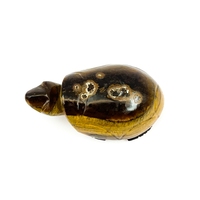Tortue sculptée en œil de tigre naturel marron, cristal de guérison, Reiki, Feng Shui, décoration d'intérieur et de fêtes, Chakralume, objet de collection