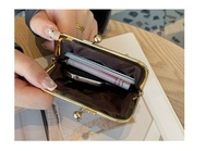 Nouveau style 2026 – Mini porte-monnaie rectangulaire en polyuréthane couleur unie avec clip – Sac de rangement exquis haut de gamme pour femme – Tendance