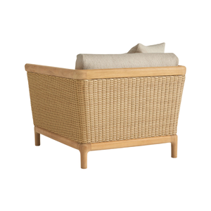 Sillón de Exterior Contemporáneo de Teca, Mimbre Tejido de Primera Calidad, Cojines Cómodos, Resistente a la Intemperie, para Terraza de Hotel de Lujo - Product Image 3