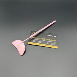 Miroir à cils en forme de demi-lune rose clair, miroir professionnel pour extension de cils, miroir d'inspection des cils rose - Product Image 6
