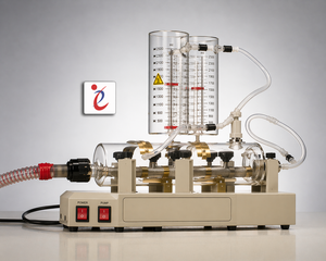 ชุดกลั่นน้ำแก้วบอโรซิลิเกต 2–20 ลิตรต่อชั่วโมง เครื่องกลั่นน้ำสำหรับห้องปฏิบัติการ ความบริสุทธิ์สูง ระบบสองขั้นตอน - Product Image 3