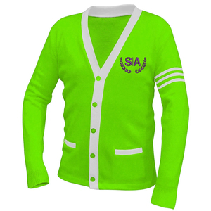 Custom College Open Front Knitted <b>Cardigan</b> <b>Sweater</b> Embroidered Patch Button Casual Winter Style Applique Design <b>Cardigan</b> - Product Image 3