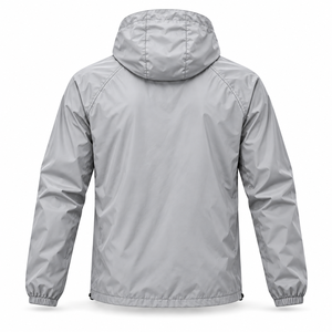 Veste coupe-vent d'hiver pour homme à col montant, légère, zippée, style sportif avec poches - Product Image 2