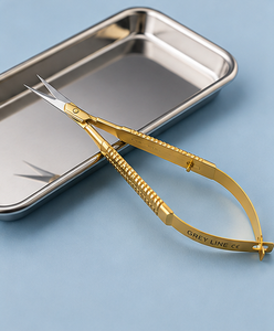 Ciseaux microchirurgicaux Gold Vannas à poignée à ressort, pointe fine, instrument ophtalmique en acier inoxydable - Product Image 4